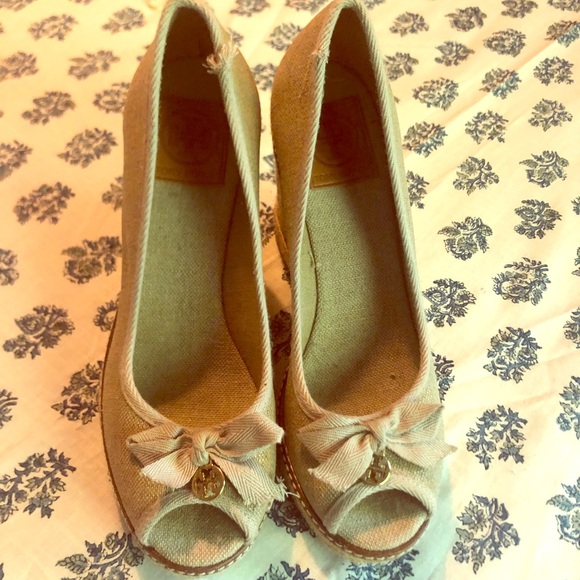 Tory Burch Jackie espadrille wedge, new! - Picture 1 of 7